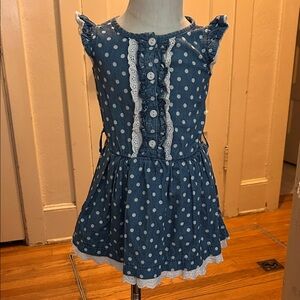 Adorable Blue Polka Dot Kids Dress